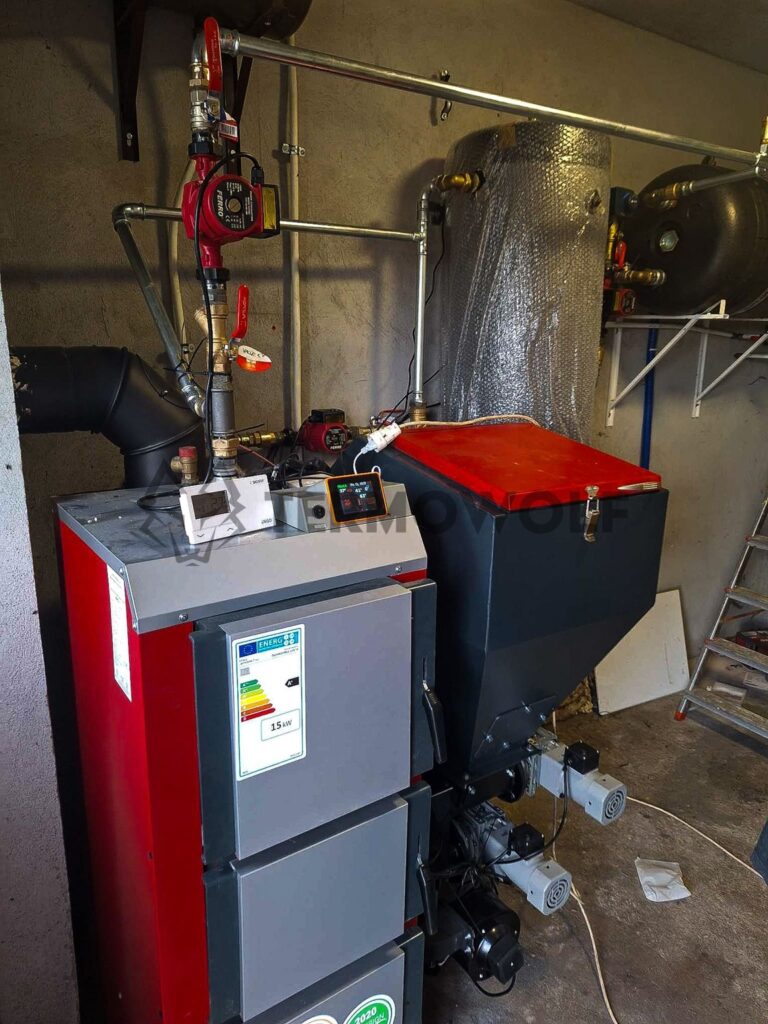 Pompa ciepła, kotłownia — realizacja Termowolf